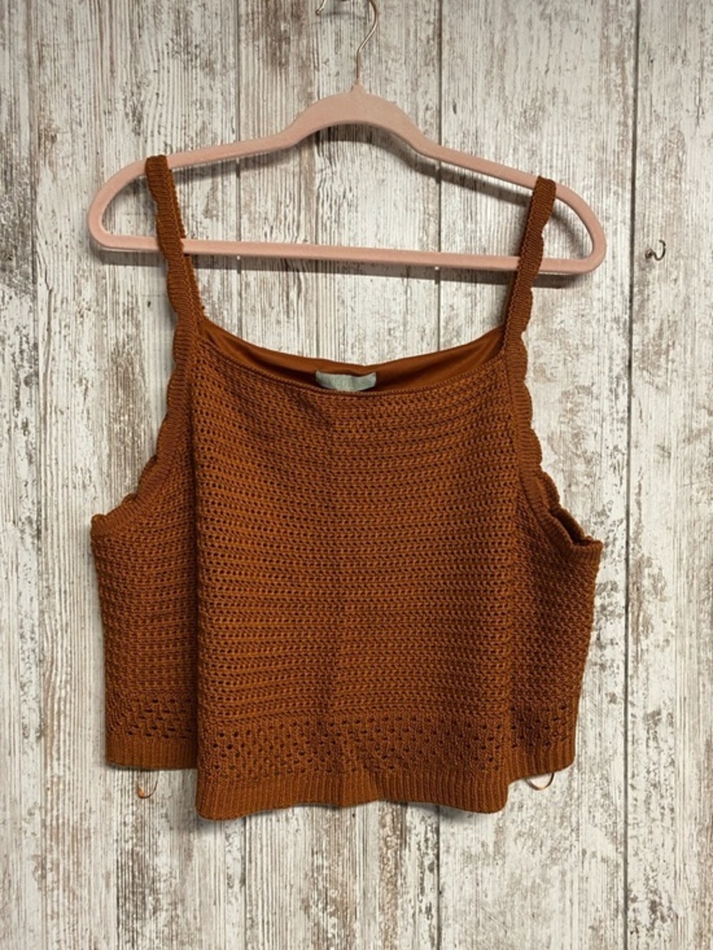 Caramel Cafe Cropped Boxy Tank Top